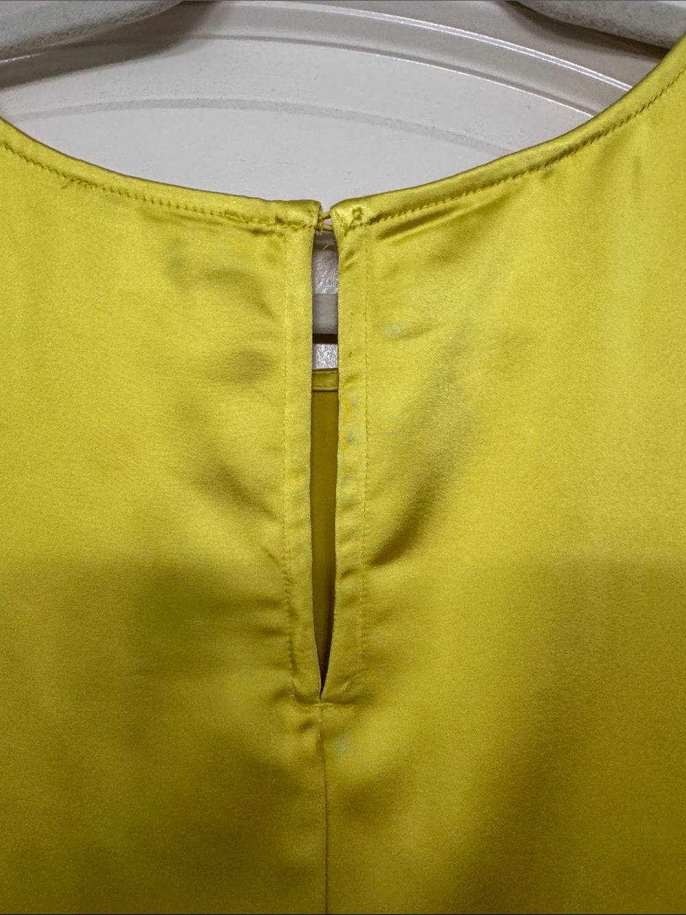 Free Assembly Satin Boxy Short-Sleeve Blouse in Yellow - Picture 4 of 4